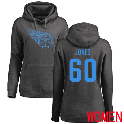 Tennessee Titans Ash Women Ben Jones One Color NFL Football 60 Pullover Hoodie Sweatshirts